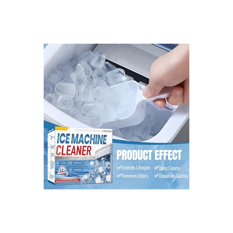 Pack of 24 ice cube machine cleaner, ice machine cleaner,