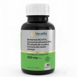 Veralife Berberina Hcl Suplemento Cápsulas 550