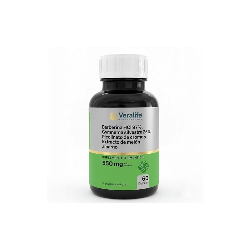 Veralife Berberina Hcl Suplemento Cápsulas 550