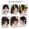 Dsoar Side Bangs Clip in Real Human Hair Bang Natural