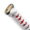 EZAUTO WRAP 20cm White Red Shift Knob Samurai Sword Alloy