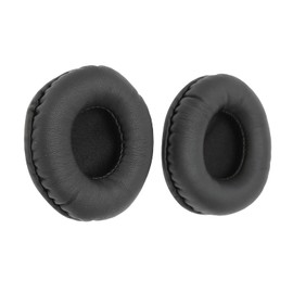 ASHATA 1 Pair Replacement Headphone Earpads 60mm, Universal Soft Sponge + Artificial Leather Headphone Ear Pad Cushion, for 60mm / 2.4in Headet - Black