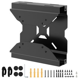 Mini PC Bracket for Lenovo Wall VESA Underdesk Monitor Arm Mount for Lenovo ThinkCentre M600 M700 M710Q M715q M720Q M73 M800z M900 M910Q, VESA 75x75/100x100 with Cable Ties and Screws
