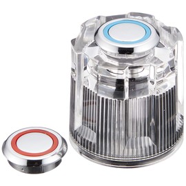 KVK Acrylic GE Handle with Screws and Cap, Silver PZK1GE-2