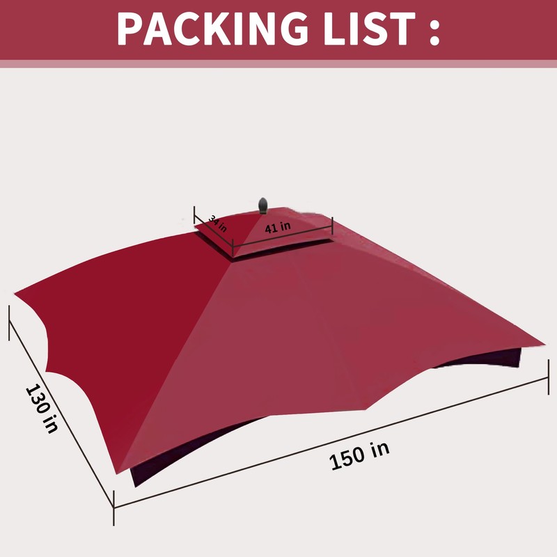 SCOCANOPY Replacement Top Compatible with Lowe's Allen Roth 10X12 Gazebo