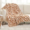 Polyester Microfiber Fluffy Animals Zebra Print Stripes Knitted Throw Blanket
