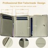 JLDAdornGo Wallet for Men RFID Slim Trifold Genuine Cattle Leather