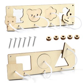 EKKONG Montessori Busy Board Accessories, Busy Board DIY, Wooden Screw Board, Educational Toy Gift for Children, Boys, Girls