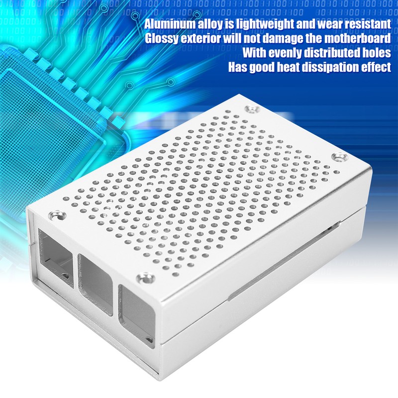 Aluminum Alloy Protective Shell Dustproof Heat Dissipation Enclosure for Raspberry
