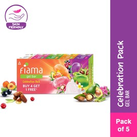 ITC Fiama Gel Bar Celebration Pack with 5 Unique Gel Bars, 125g (Buy 4 get 1 Free)