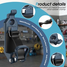 Youlvy Shovel Mount for Roof Rack, Shovel Mount for Truck Bed, Truck Jeep Offroad Roof Rack Axe Shovel Mount, Shovel Holder for Truck & Quick Fist Mount Clamps Fit 0.67" to 1.57" D Tools-Blue 4PCS