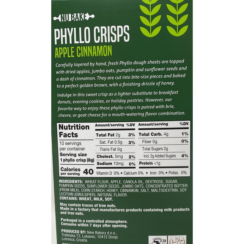 Phyllo Crisps Apple Cinnamon with Kokobunch Kit by Nu Bake