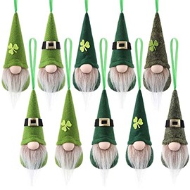 # St. Day Hanging GNOME Ornaments Set Irish Gnomes Handmade Leprechaun Tomet Decorations Spring GNOME Lucky Hanging Ornament