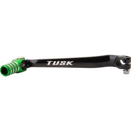 TUSK Folding Shift Lever Black/Green Tip for Kawasaki KLX300 2021-2022