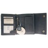Biker's Leather Wallet Wallet Grey - with Coin Pocket and