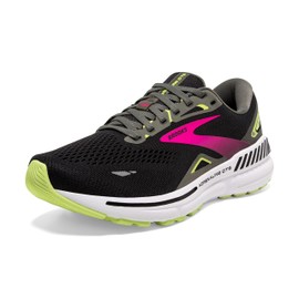 Brooks Women’s Adrenaline GTS 23 Supportive Running Shoe - Black/Gunmetal/Sharp Green - 7 Narrow