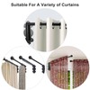 Swing Arm Curtain Rod, Black, 47'' Long, 1.1'' Diameter Pole,
