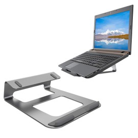 HFTEK - Laptop Notebook Stand for Office and Home, Aluminium Laptop Stand, Ergonomic Stand for MacBook and All Notebooks (FY02LH)