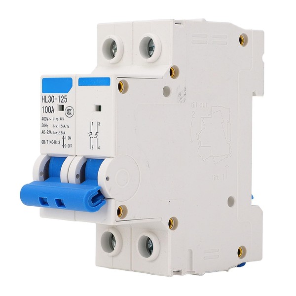 2P 400V 100A DIsolator Shunt Release Miniature Circuit Breaker DIN