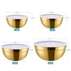 MEADLY Gold Mixing Salad Bowls With Lids Set of 4,