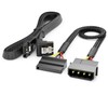 deleyCON 30 cm 4-Pin Molex to 15-pin SATA Cable Set