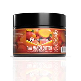 VITALSKINOIL 100% Natural unrefined Organic Raw Mango Butter, 7.05 oz
