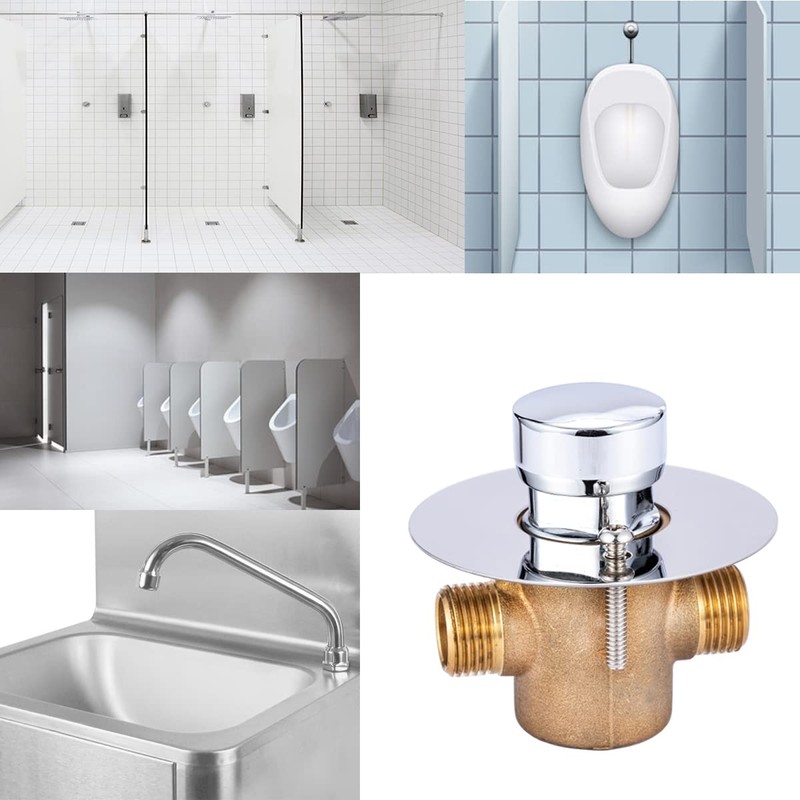 GOLDMAN SERVICE Chrome Plated Timed Short Water Spout Tap Water