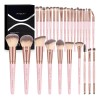 Set 28 Brochas De Maquillaje Profesional Con Estuche Brocha Color