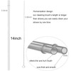 DAKOUFISH 14 inch Long Reusable Clear Plastic Replacement Drinking Straws