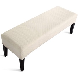 YISUN Waterproof Bench Covers - Stretch Spandex Upholstered Dining Room Bench Slipcover, Removable Washable Bench Protectors for Living Room, Bedroom, Kitchen