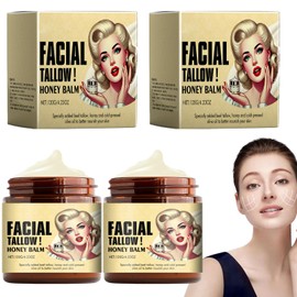 Asheyya 2 Pcs Beef Tallow Moisturiser, 4.23Oz Beef Tallow and Honey Balm for Skin Care