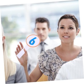 jojofuny 20Pcs Handheld Mini Whiteboard Blank Scoreboard Dry Erase Paddles for Classroom Voting Auction Games Flexible Design for Easy Use