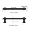 Asidrama 10 Pack 5 Inch(128mm) Matte Black Kitchen Cabinet Handles,