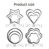Cookie Cutter,12 PCS Heart Star Circle Flower Shaped Stainless Steel