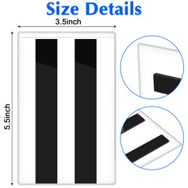 Limbeuuu 50 Pcs Magnetic Label Holder, 5.5 x 3.5 Inches Pallet Rack Sign Holder with Two Magnetic Strips, Clear Double Sided Window Display Frame Easy Front Opening, Office Rack & Shelf Card Holders