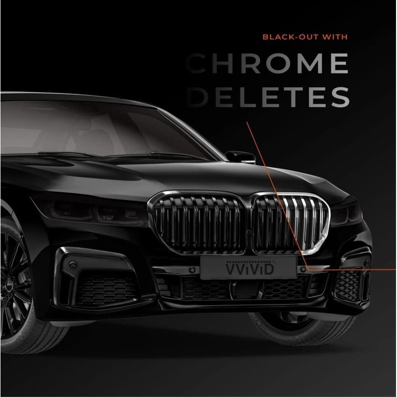 VViViD Black Mirror Chrome Air-Release Adhesive Vinyl Pinstripe Tape Roll