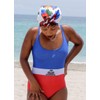 Original Haiti Haitian Flag Bandana Head Wrap Scarf Designed by