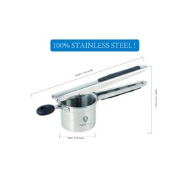 Potato Masher Stainless Steel by DOERVISIT – Manual Potato Masher with 3 Interchangeable Fineness Discs – Potato Ricer for Smooth and Creamy Mashed Potatoes, Fruits, Vegetables, Yams, Squash