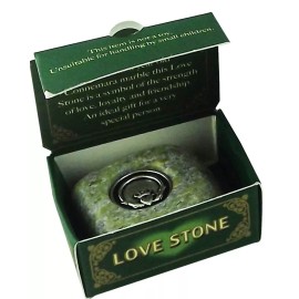 J.C. Walsh and Sons Ltd CONNEMARA MARBLE LOVE STONE WITH CLADDAGH DISC