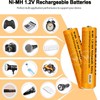 6 Pack NI-MH AAA Rechargeable Battery for Panasonic, 1.2V 550mah