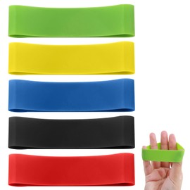 5PCS Hand Band, Hand Exerciser and Hand Strengthener Set Finger Strengthener Finger Resistance Finger Extensor Bands for Training Finger Strength Health Injury Rehabilitation Sports Stress Relief