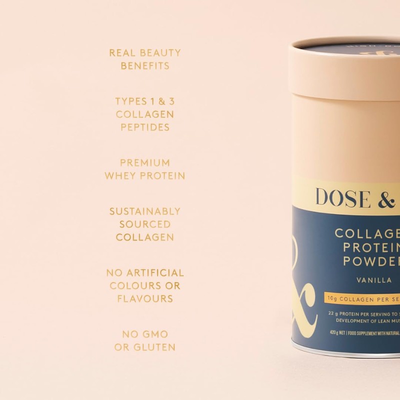 Dose & Co Collagen Protein Powder - Vanilla, 420g |