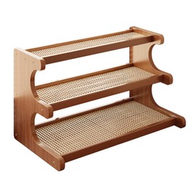 MOYUXIAO Desktop Shelf Organizer, Bamboo Desktop Bookshelf, 3-Tier Organization Shelves for Top of Desk for Dorm College Table Top Shelving Display Stand for Living Room/Home