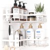 Sakugi Corner Shower Caddy - 2 Pack, Adhesive Shower Organizers,