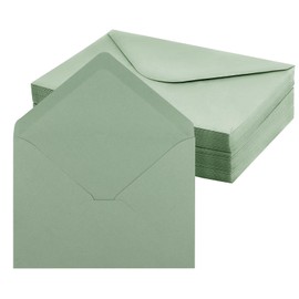Maxmoc Briefumschläge, 50 Stück Umschläge mit Nassklebung, 120 g/m² Briefumschlag Kuvert für Grußkarten, Hochzeit Einladung, Geburtstagskarten Briefkuvert (Grün, 13,3 x 18,3cm)
