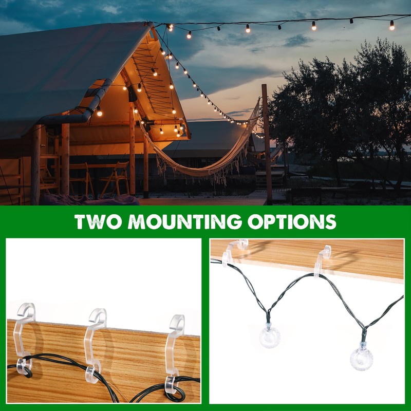 Pilikoll 200 Pcs Gutter Hooks for Outdoor Christmas Lights Plastic