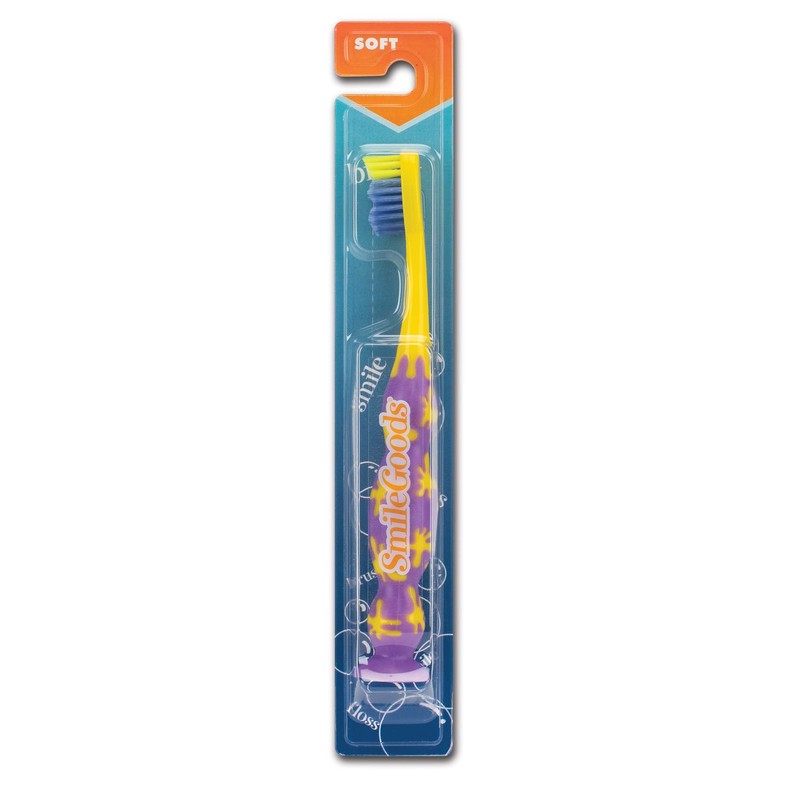 SmileGoods Y272 Child Toothbrush, Soft, Suction Cup, Individually Packaged Toothbrushes,