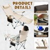 Suzile 2 Pieces Reclining Camping Chair with Footrest Portable Beach