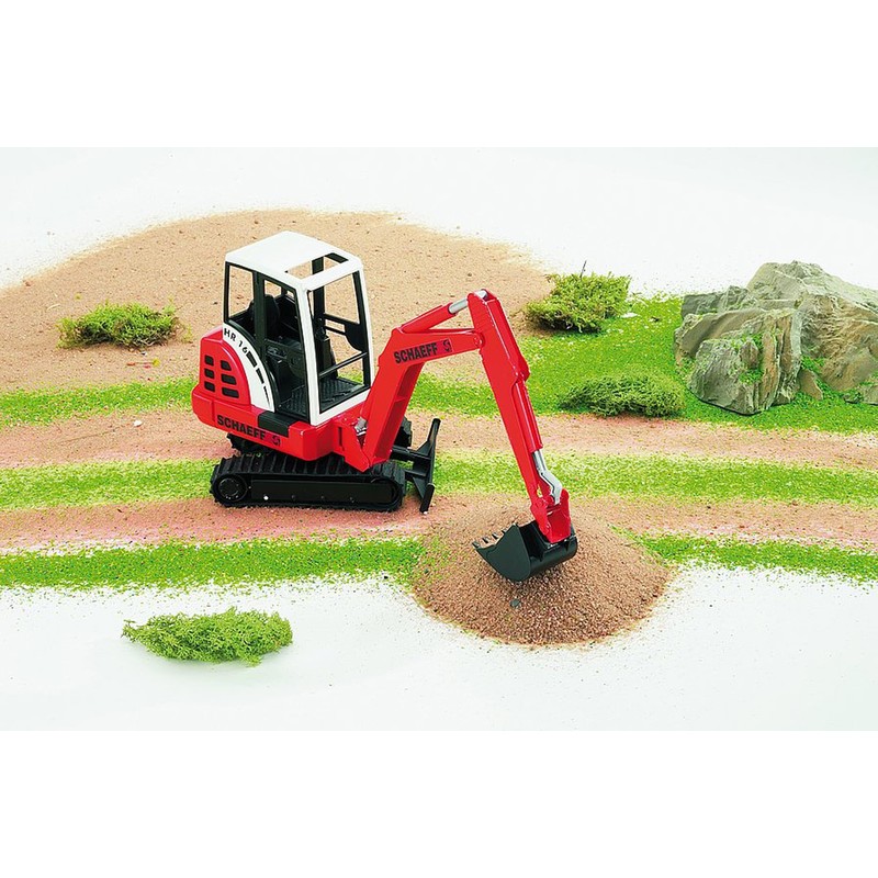 Bruder Spielwaren 02432, Mini Scavatore Schaeff HR 16, Multicolore