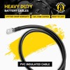Spartan Power Black 3 Foot 2 AWG Battery Cable, Negative